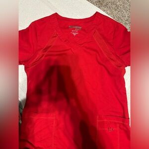 Grey's Anatomy Red Scrub Top